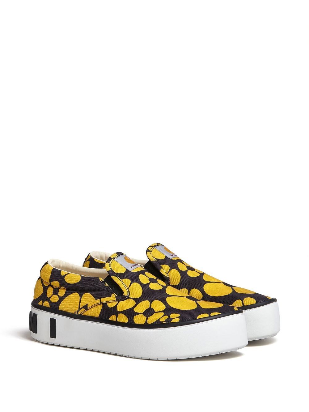 Carhartt WIP x Marni Floral Print Slip-On Sneakers - Yellow image 3