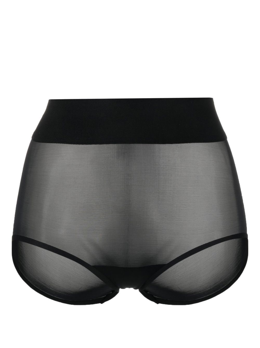 Wolford Black Semi-Sheer Elasticated Briefs image 0