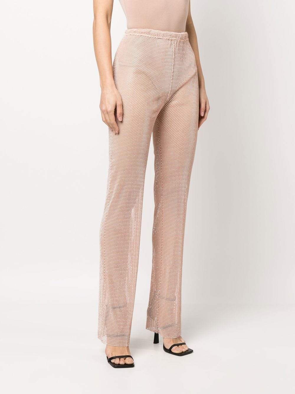 Powder Pink Rhinestone Straight Trousers image 2