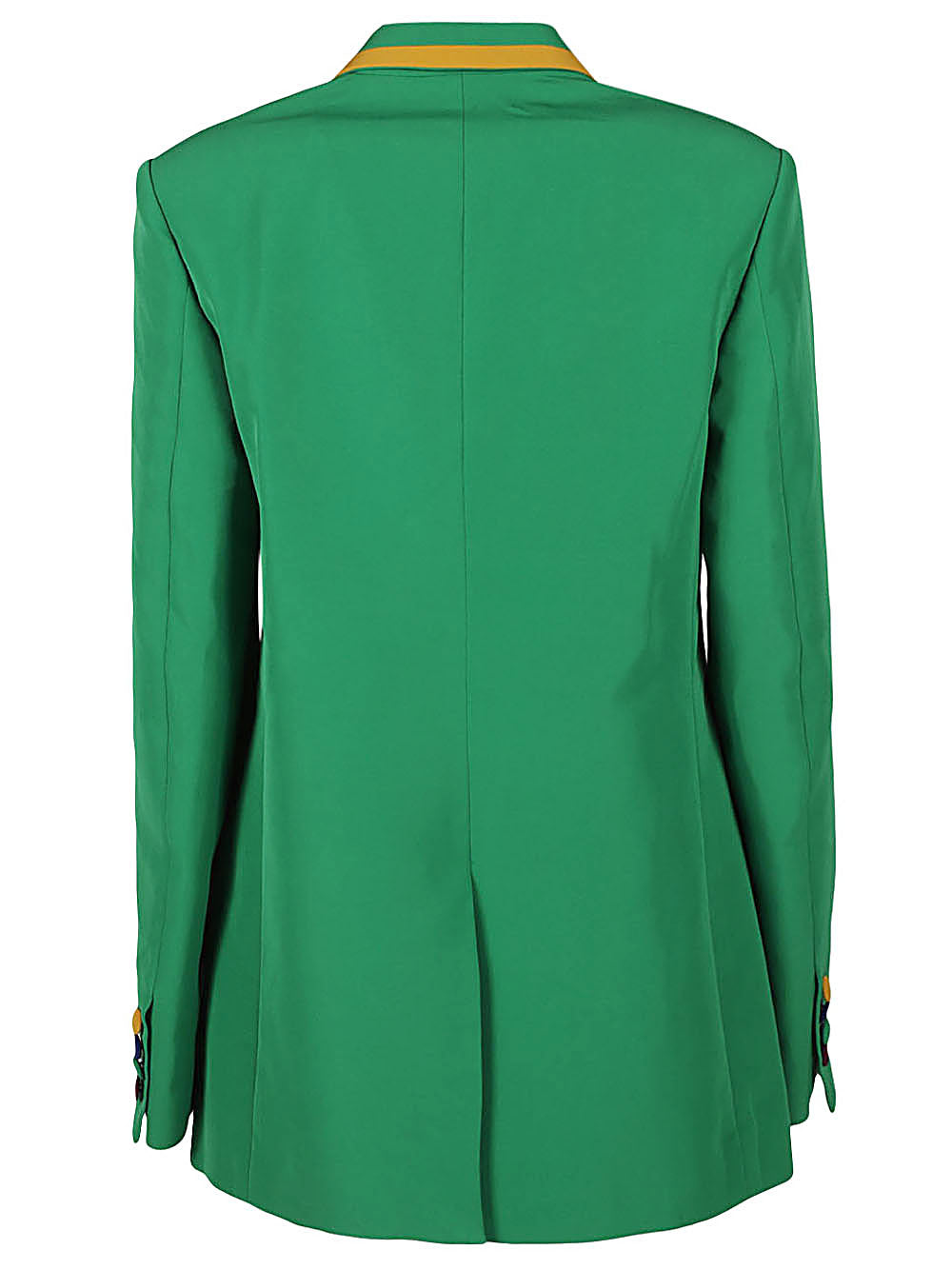 Alessandro Enriquez Green Contrast-Trim Blazer image 1