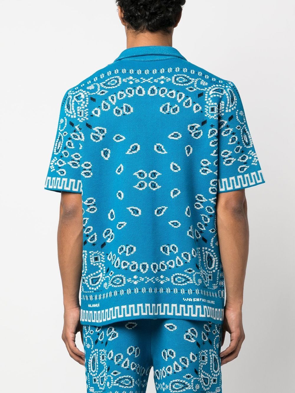 Alanui Bandana Print Cotton Piqué Shirt - Clear Blue image 2