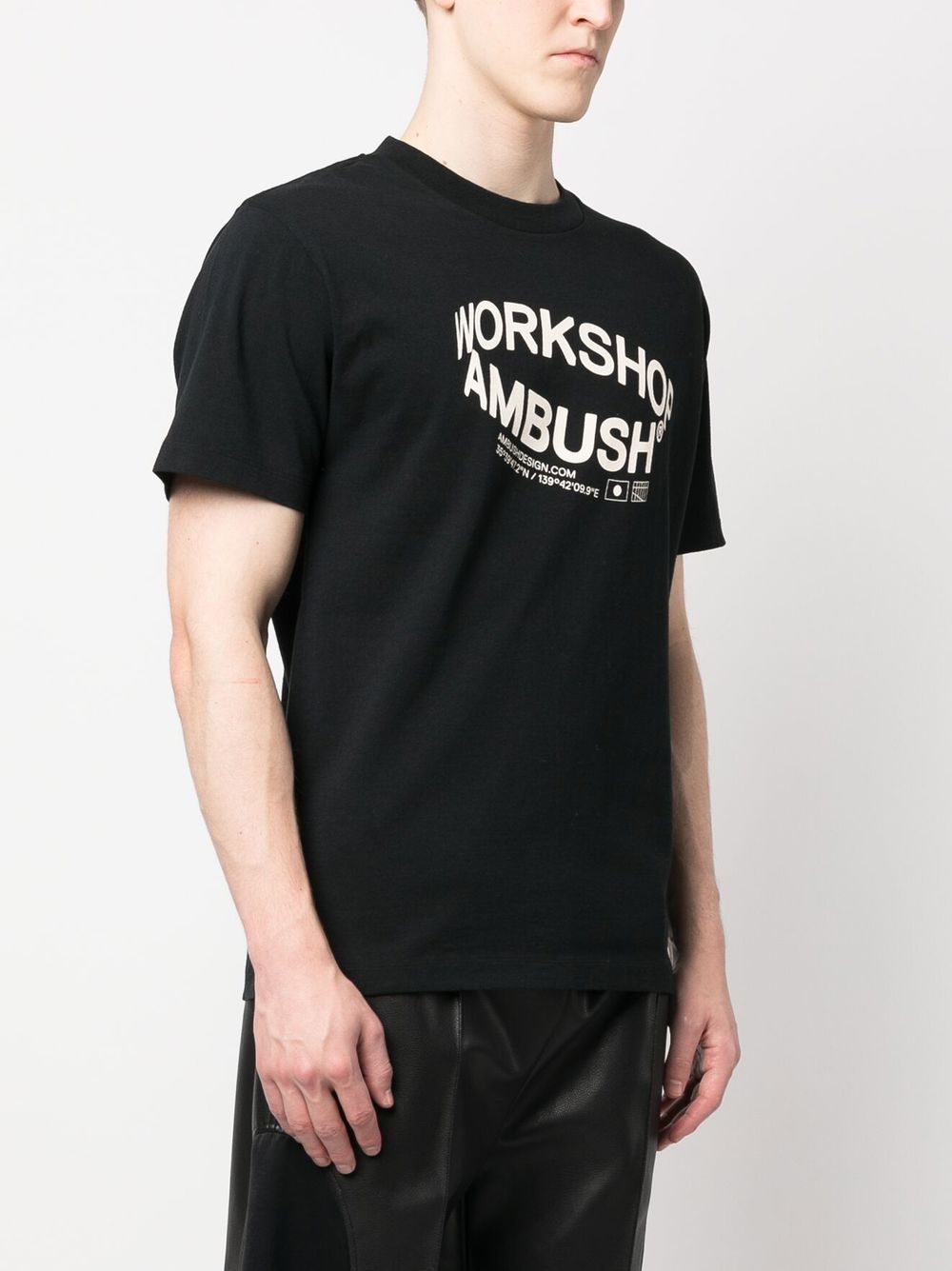 AMBUSH Black Logo-Print T-Shirt image 5