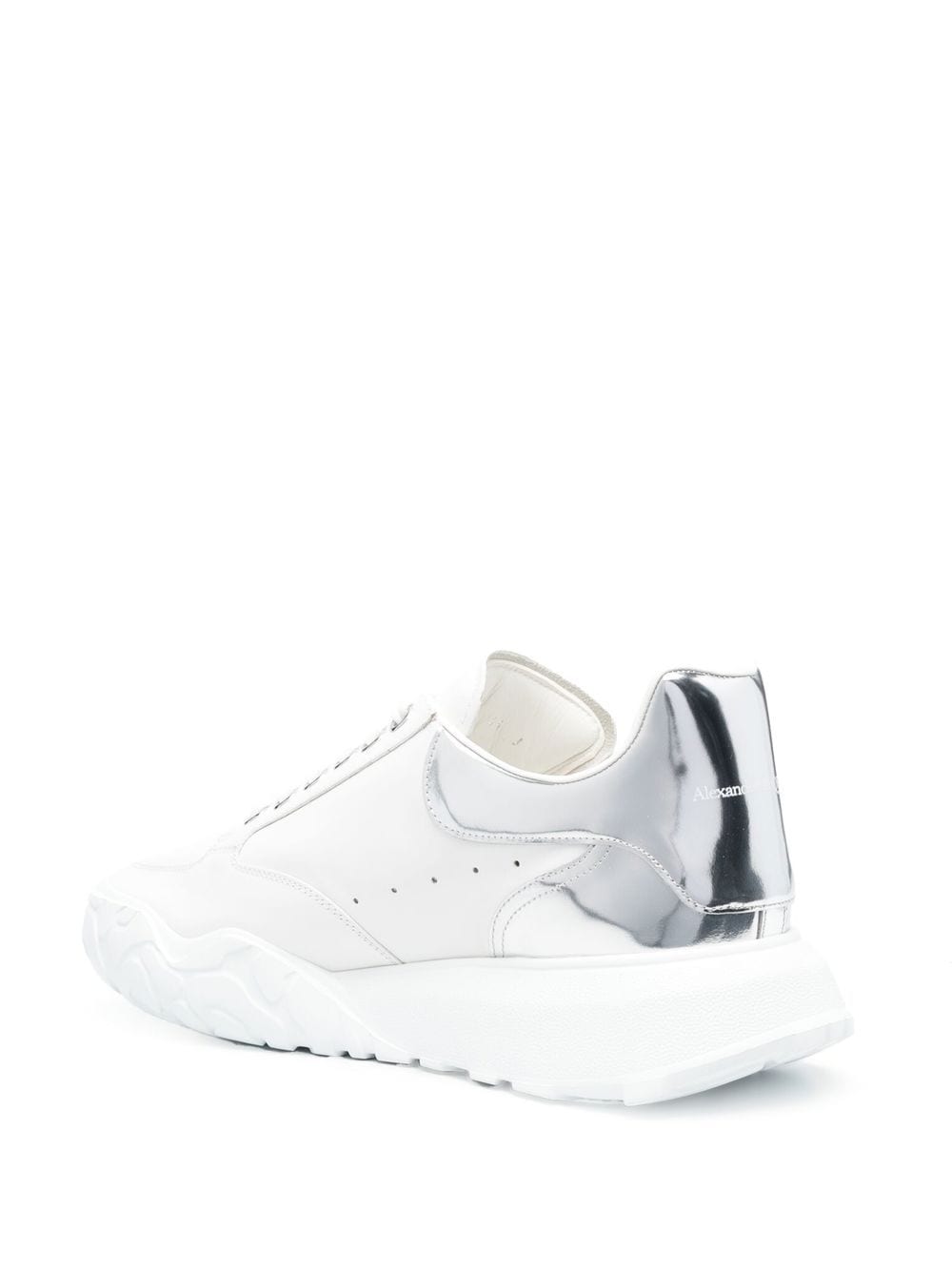 Alexander McQueen Oversized Court White Leather Sneakers image 1