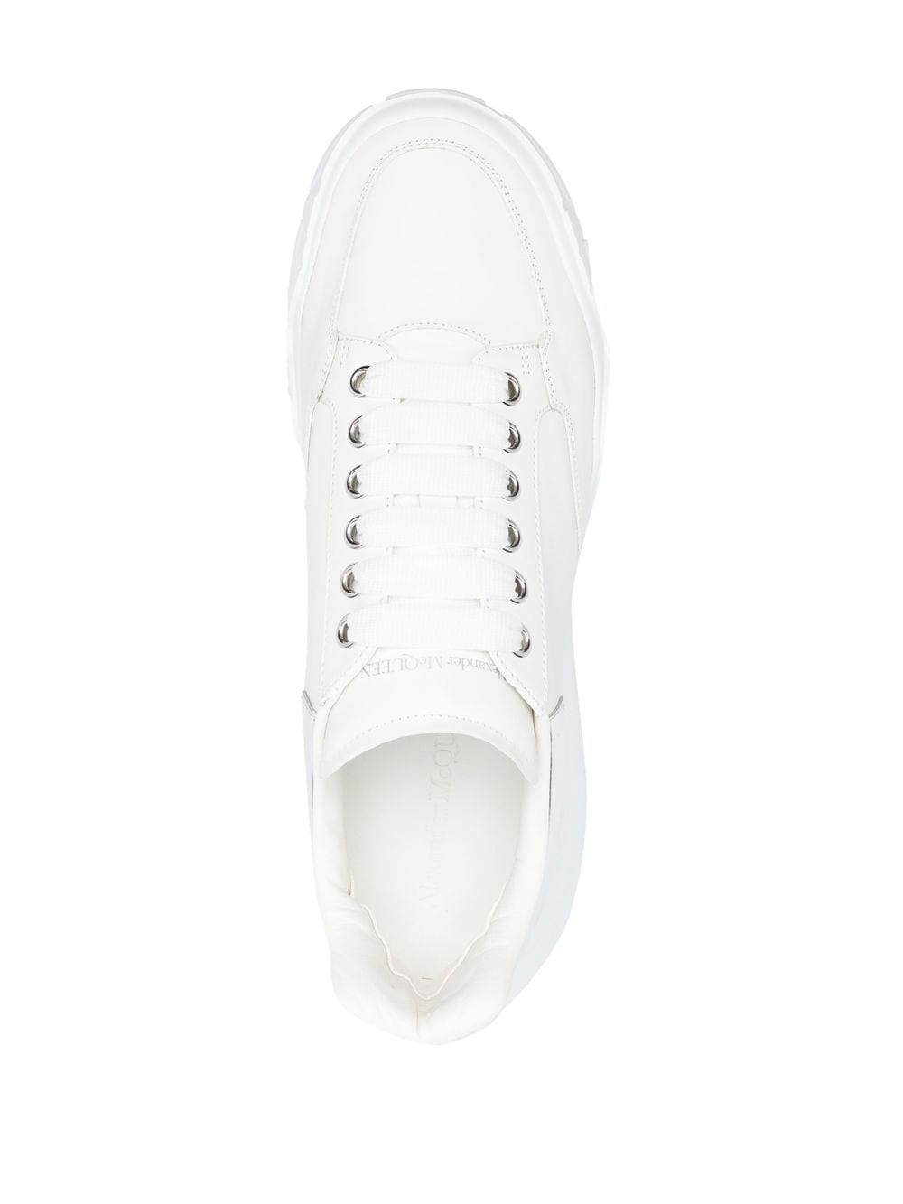 Alexander McQueen Oversized Court White Leather Sneakers image 2