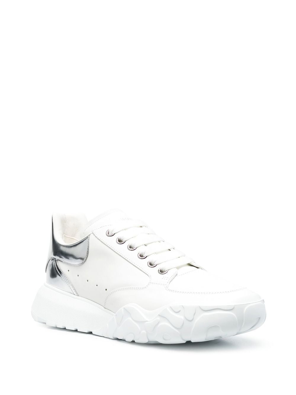 Alexander McQueen Oversized Court White Leather Sneakers image 3