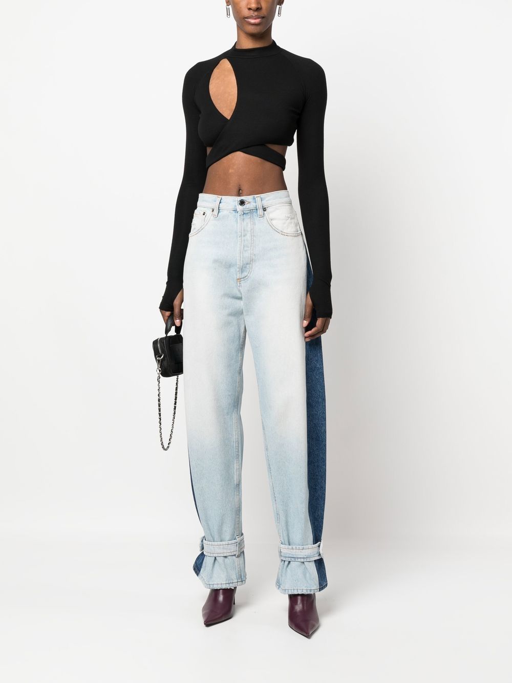 DARKPARK High-Waisted Two-Tone Blue Jeans image 2