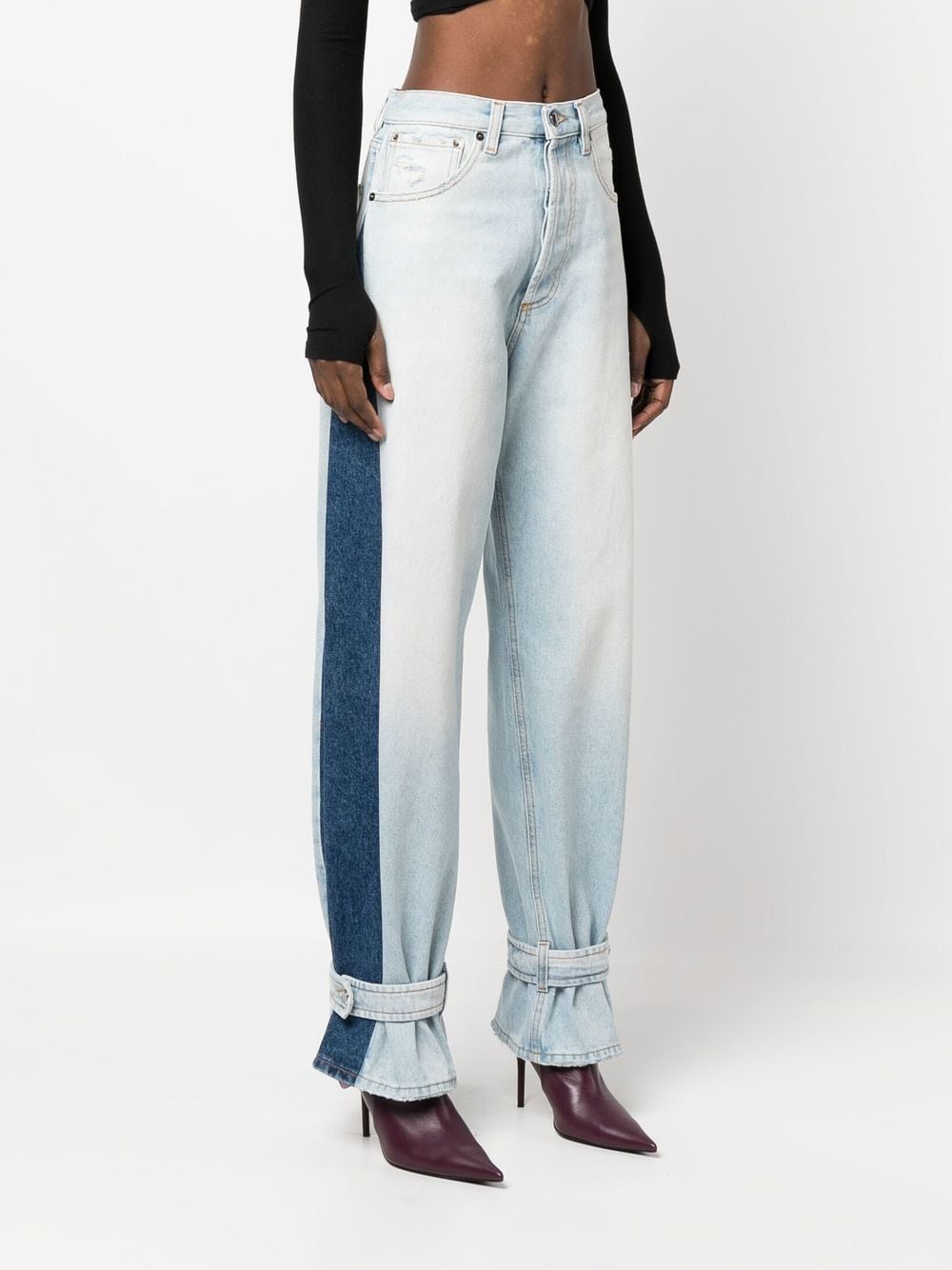 DARKPARK High-Waisted Two-Tone Blue Jeans image 4