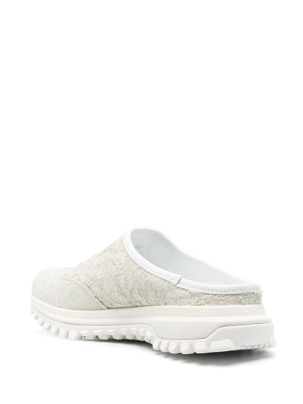 Diemme Crackled Leather Slides - Off-White image 1