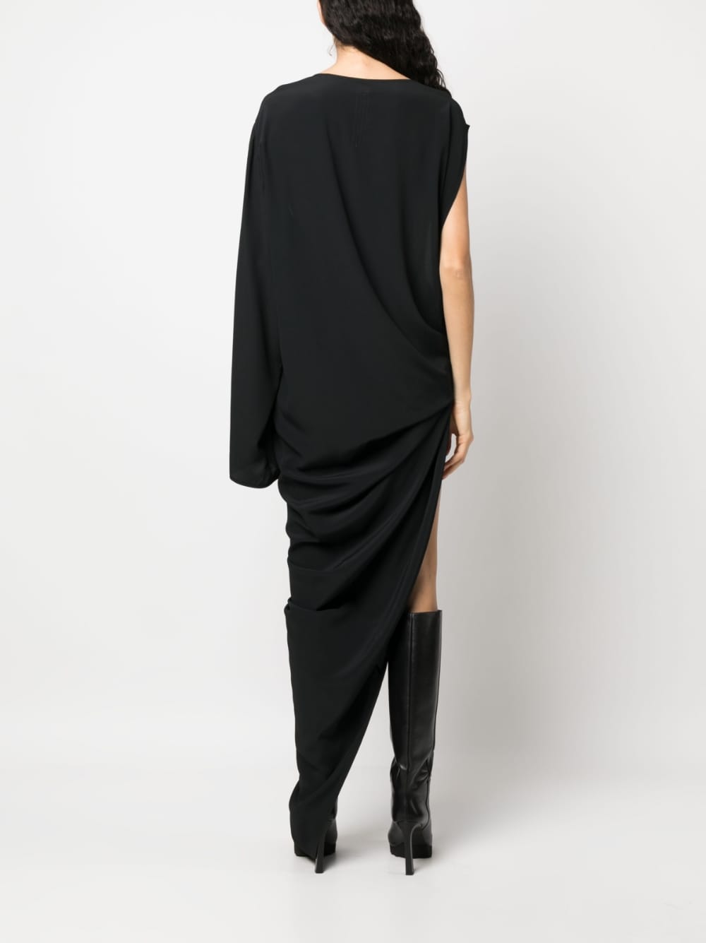 Rick Owens Draped Asymmetric Maxi Dress - Black image 3