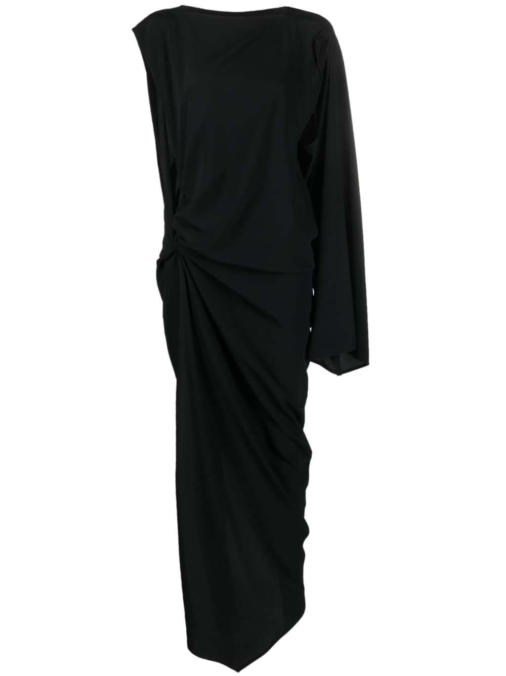 Rick Owens Draped Asymmetric Maxi Dress - Black image 0