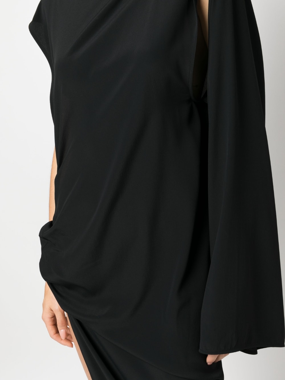 Rick Owens Draped Asymmetric Maxi Dress - Black image 5