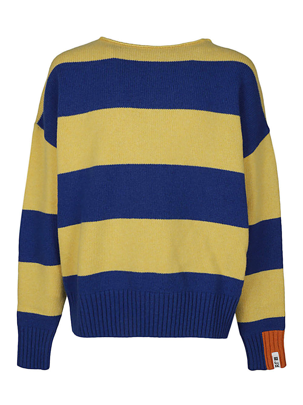 RIGHT FORT Yellow Striped Wool Crewneck Jumper image 0