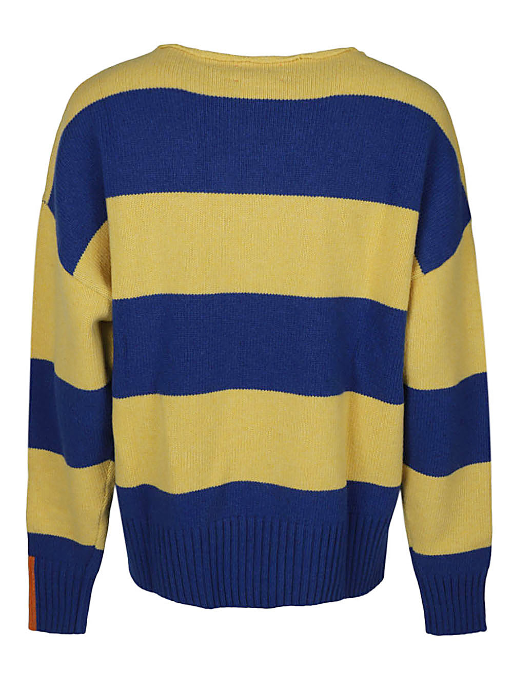 RIGHT FORT Yellow Striped Wool Crewneck Jumper image 1