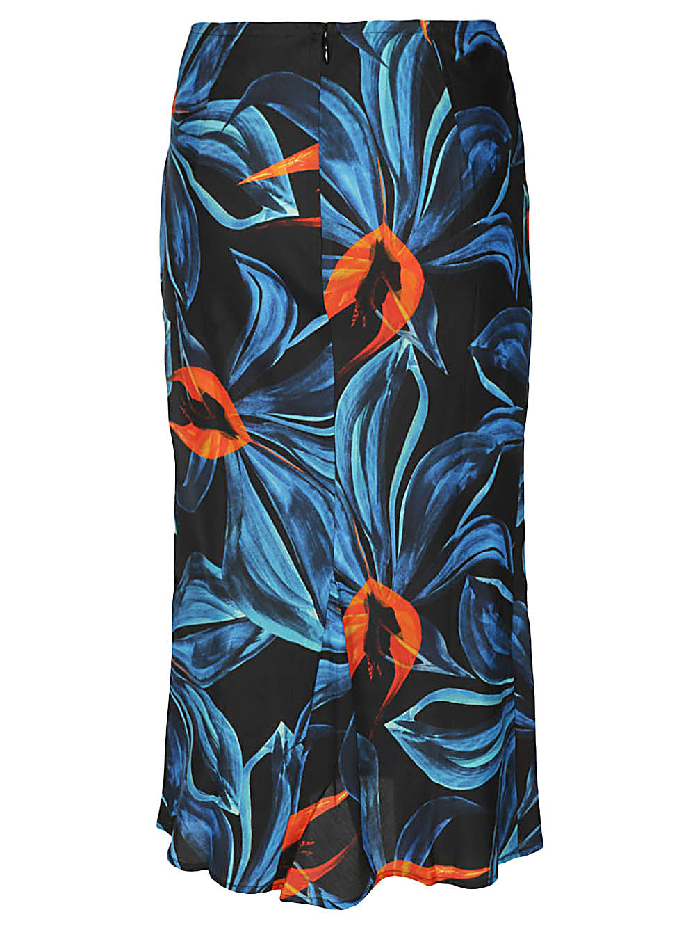 Louisa Ballou Orchid Print Midi Skirt - Blue image 5