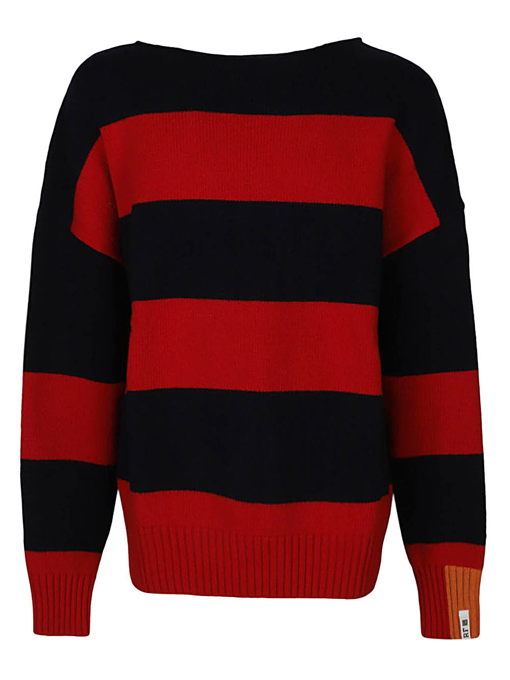 RIGHT FORT Striped Wool Crewneck Jumper - Red image 0