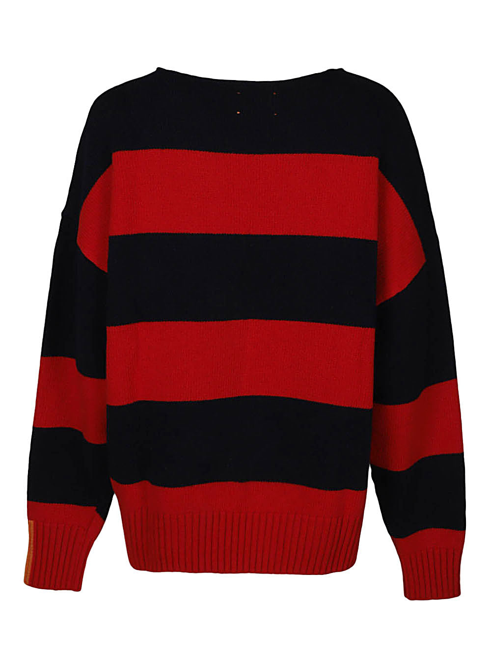 RIGHT FORT Striped Wool Crewneck Jumper - Red image 1