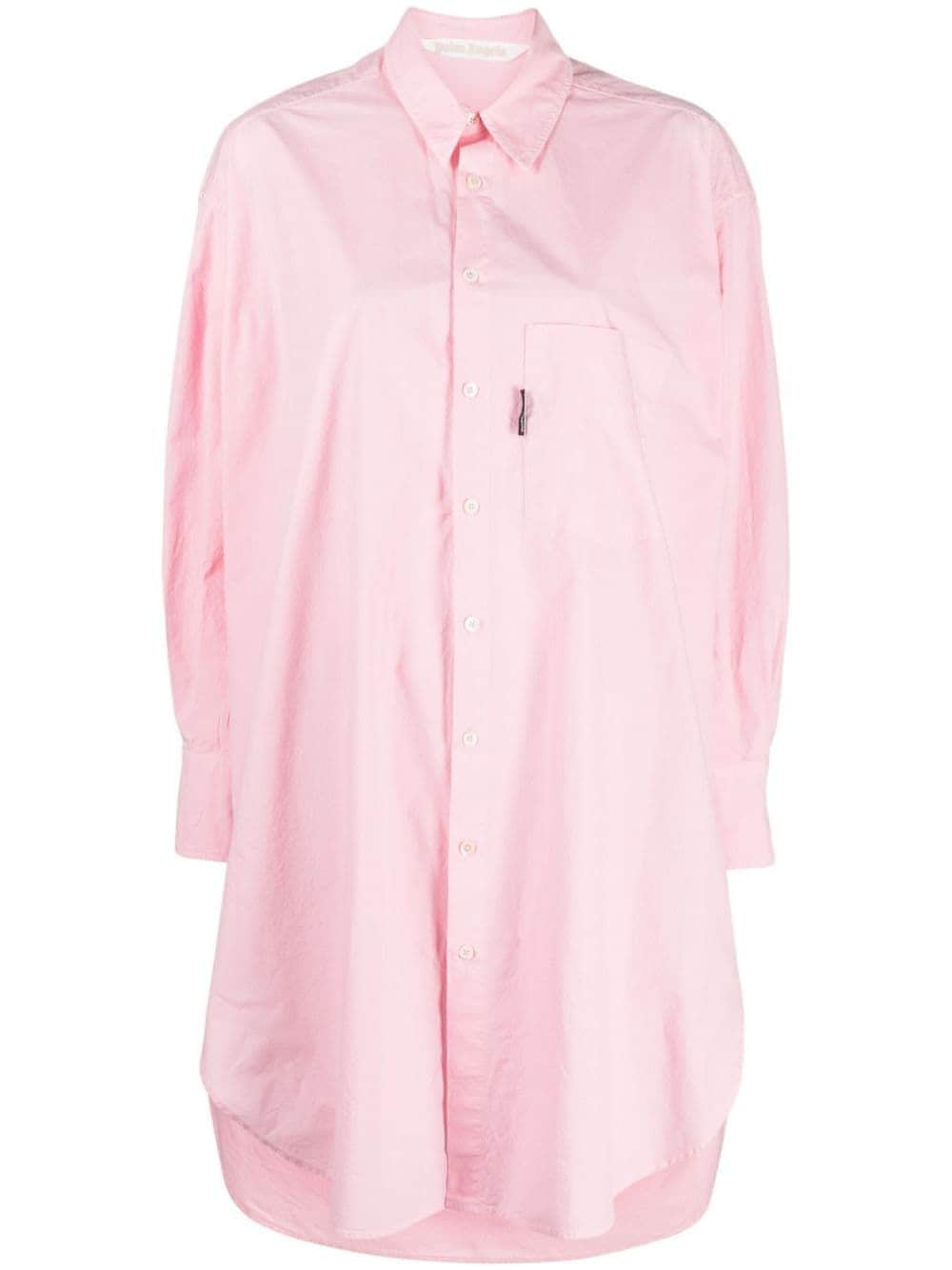 Palm Angels Pink Logo Cotton Dress image 0