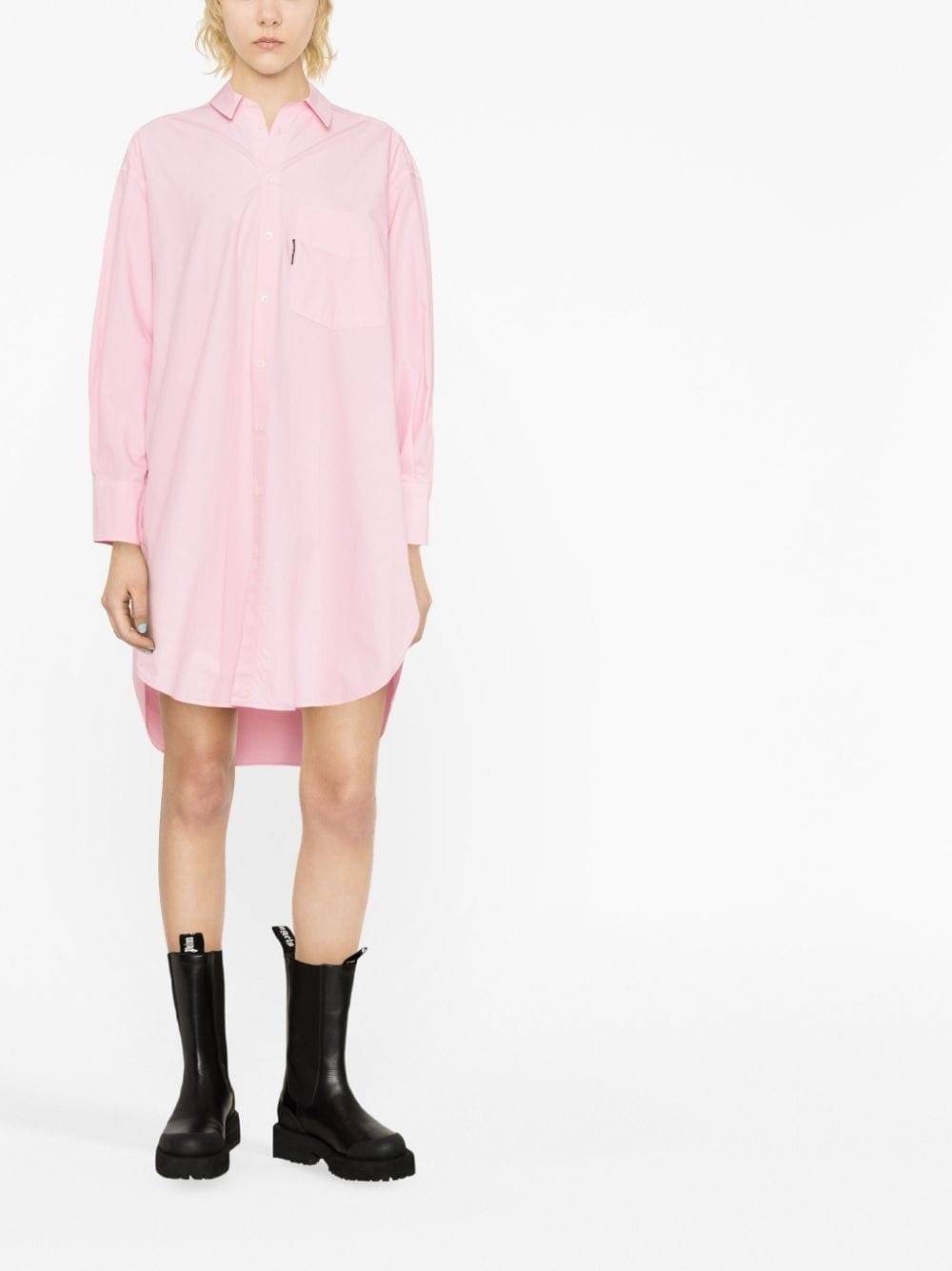 Palm Angels Pink Logo Cotton Dress image 3