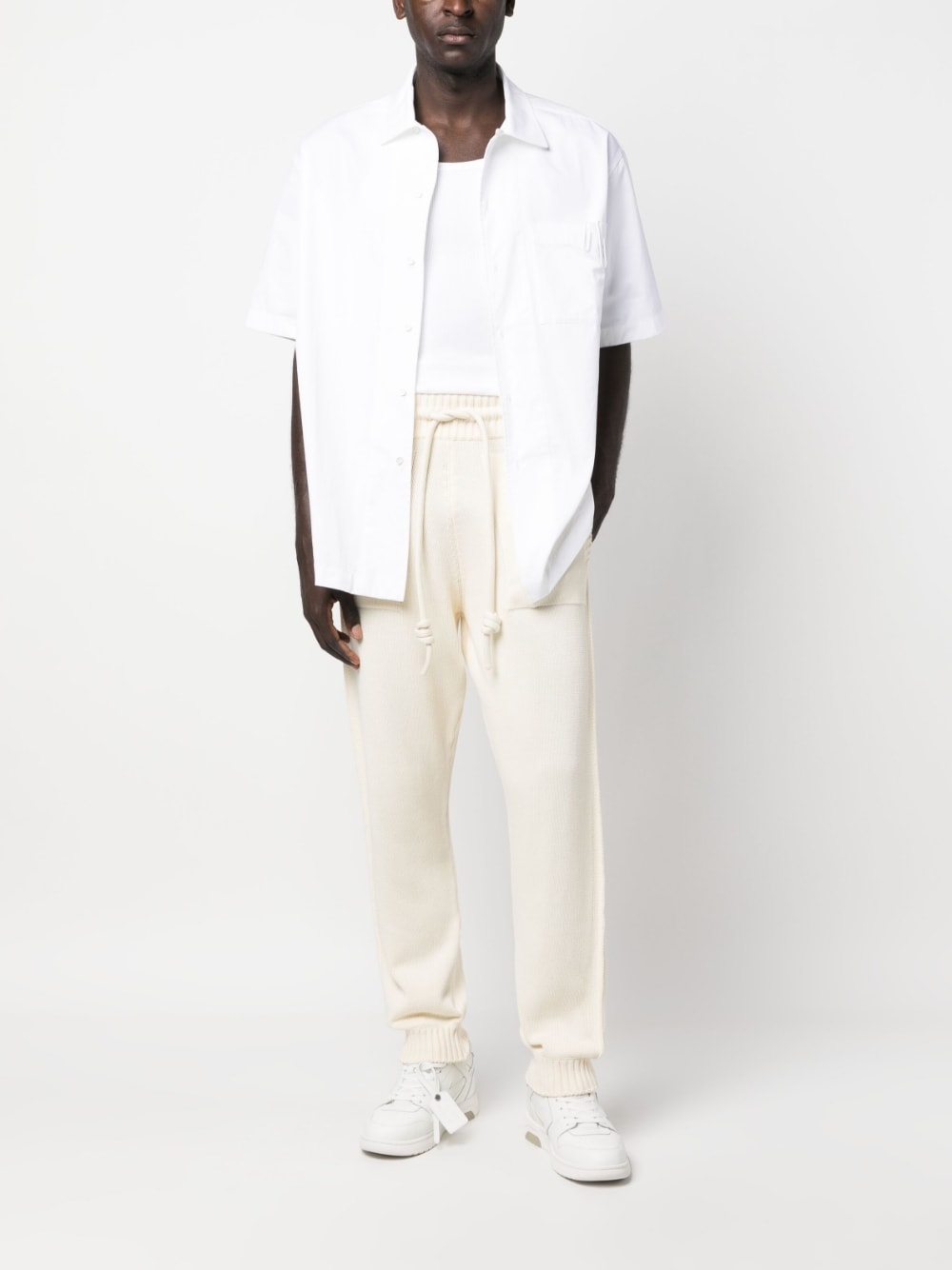 Off White Trousers Beige image 3