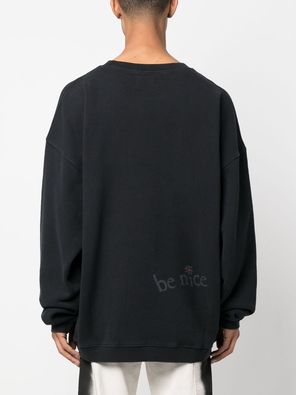 ERL Black Graphic Print Cotton Sweatshirt image 3