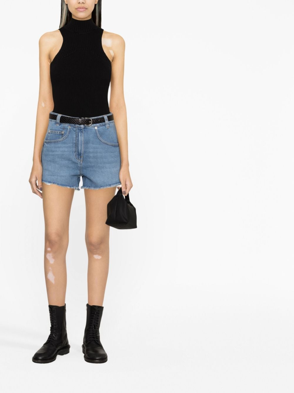 IRO Japa Blue Denim Shorts image 2