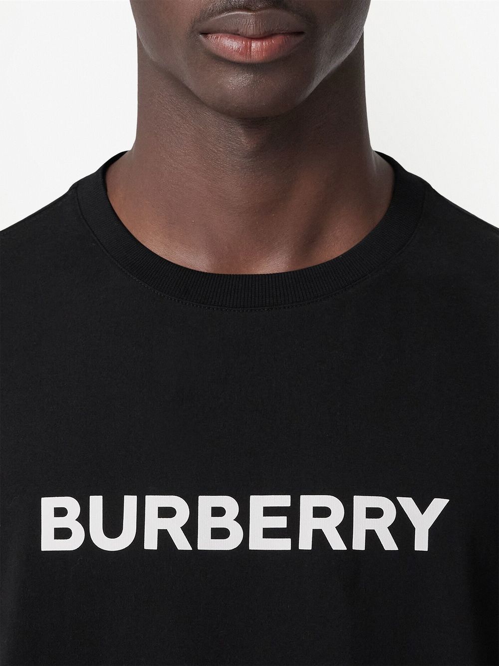 Burberry Black Cotton Logo T-Shirt image 1