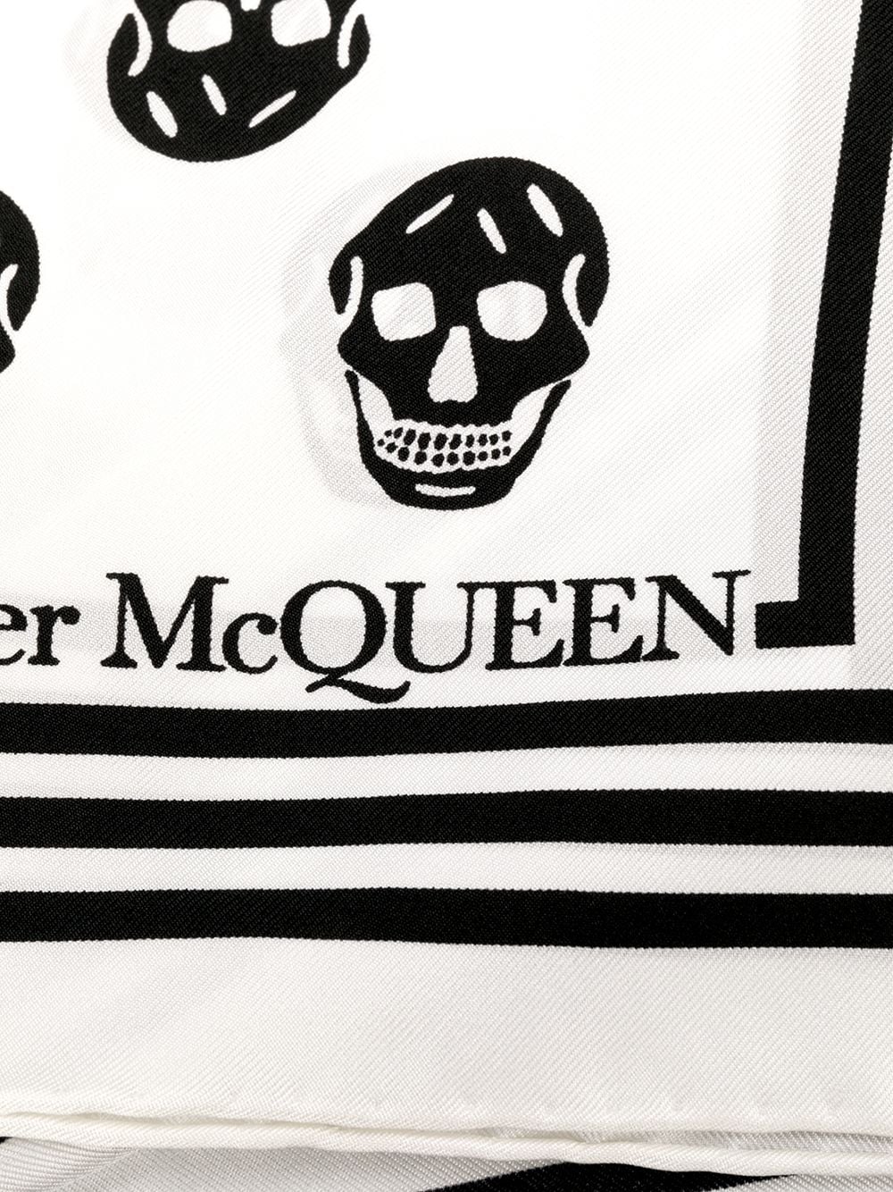 Alexander McQueen Skull Print Scarf - White image 1