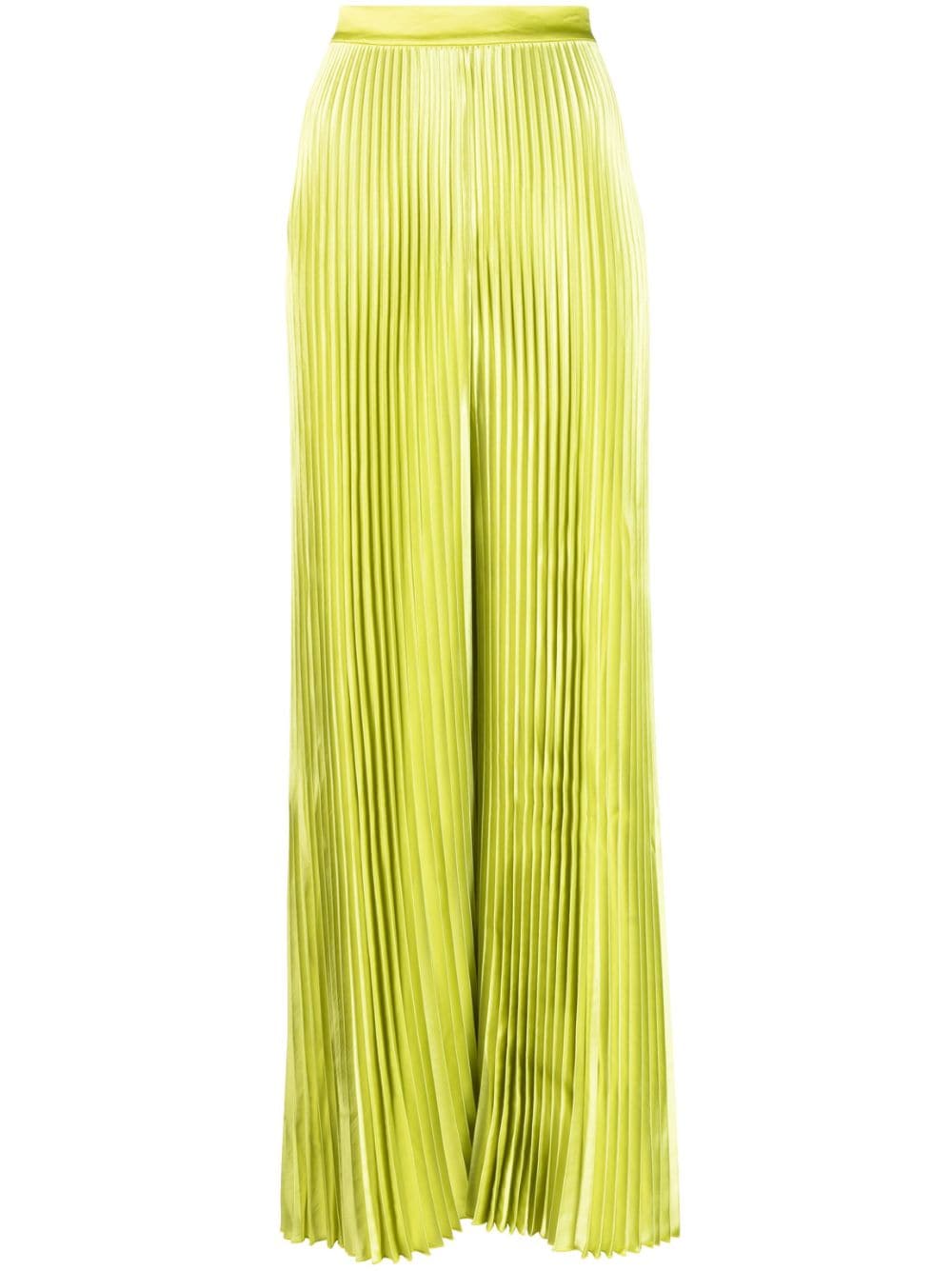 L'IDEE WOMAN Green Pleated Wide Leg Trousers image 0