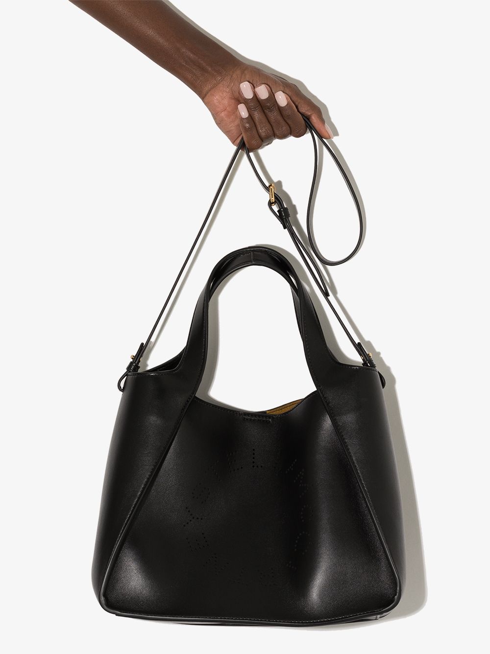 Stella McCartney Black Shoulder Bag with Logo Detail image 3