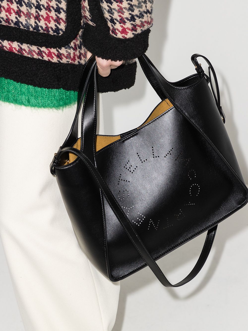 Stella McCartney Black Shoulder Bag with Logo Detail image 4