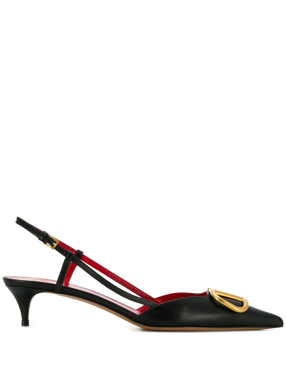 Valentino Garavani VLogo Slingback Pumps - Black image 0