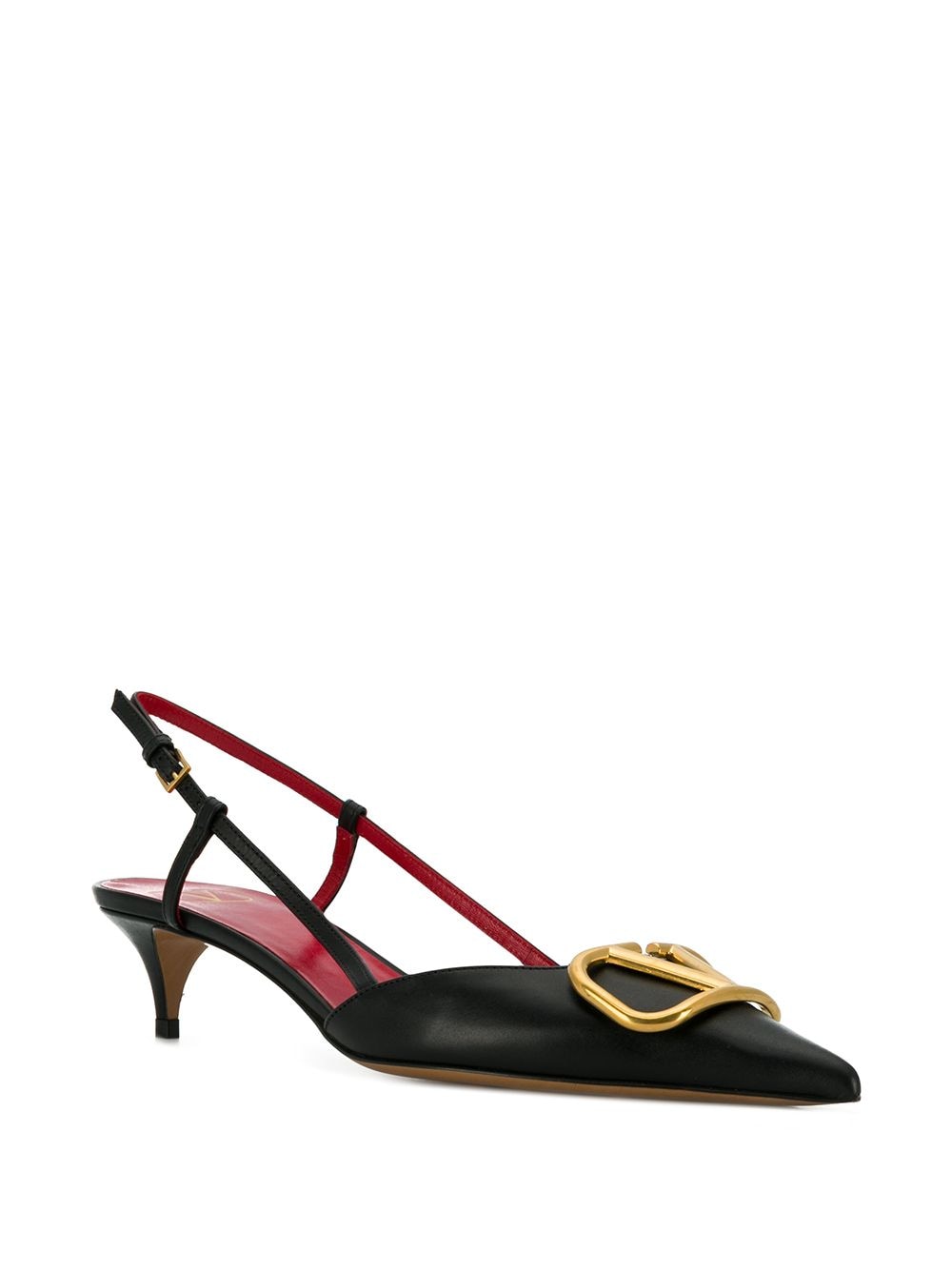 Valentino Garavani VLogo Slingback Pumps - Black image 1