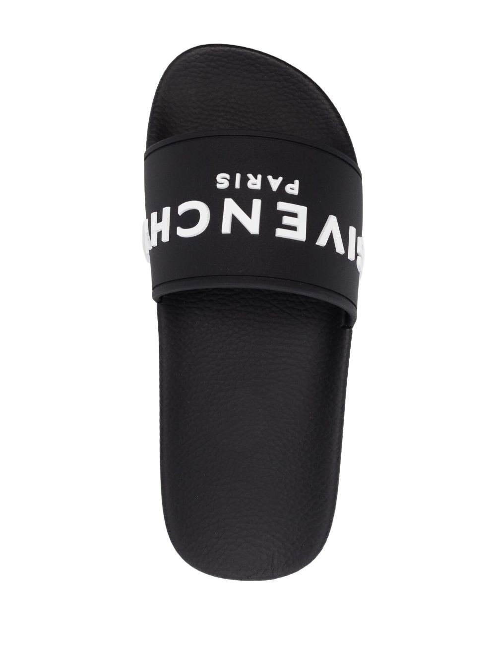 Givenchy Black Logo Debossed Open Toe Slides image 3