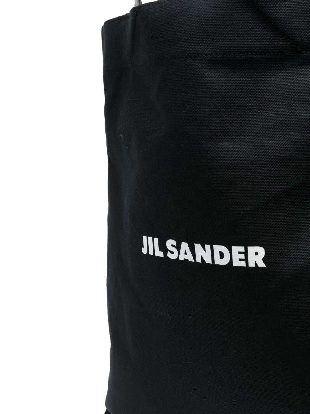 Jil Sander Black Logo Print Tote Bag image 2