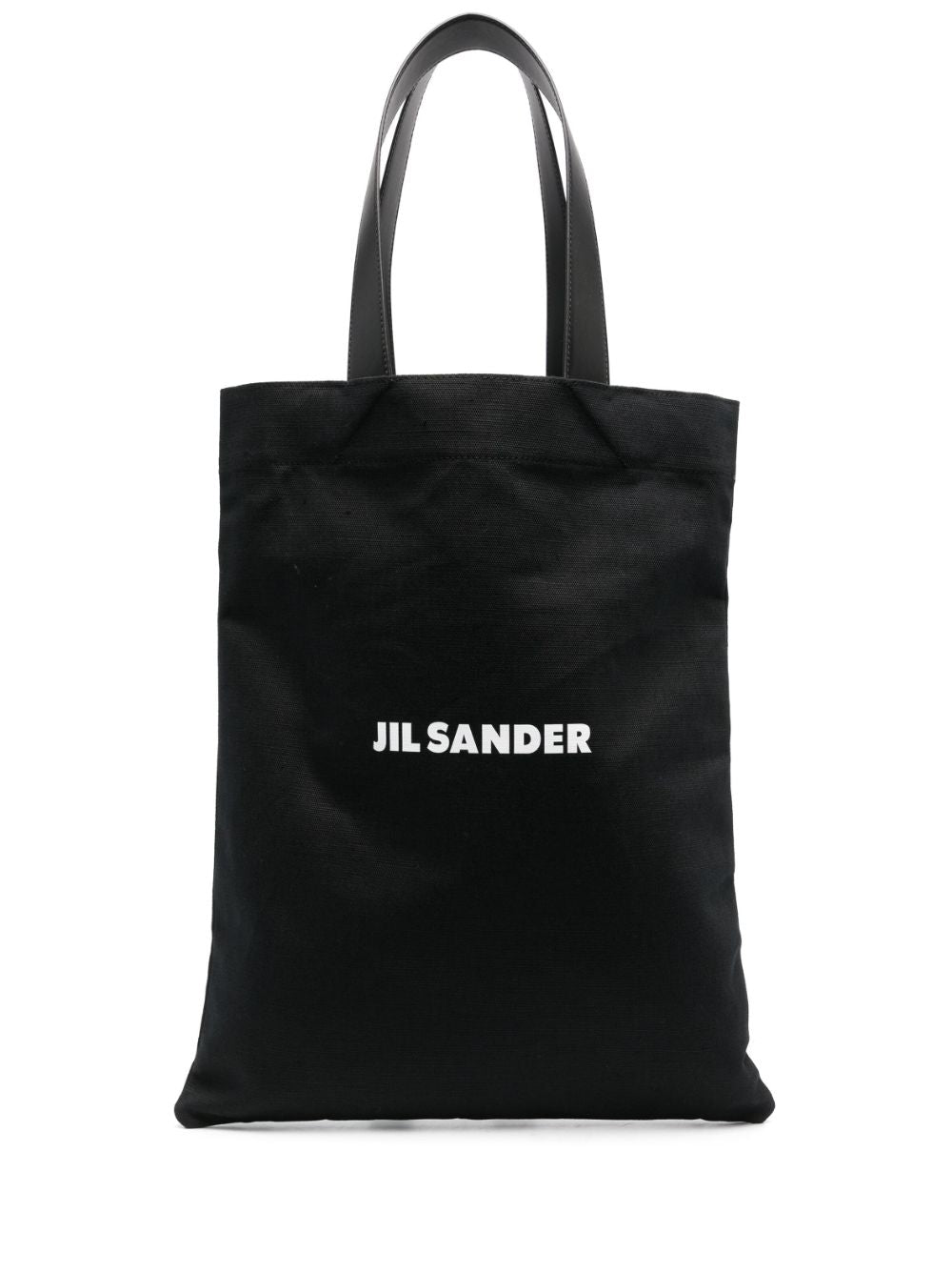 Jil Sander Black Logo Print Tote Bag image 0