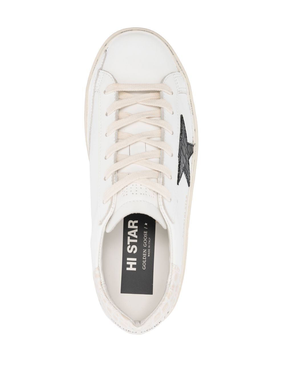 Golden Goose Hi Star White Leather Low-Top Sneakers image 1