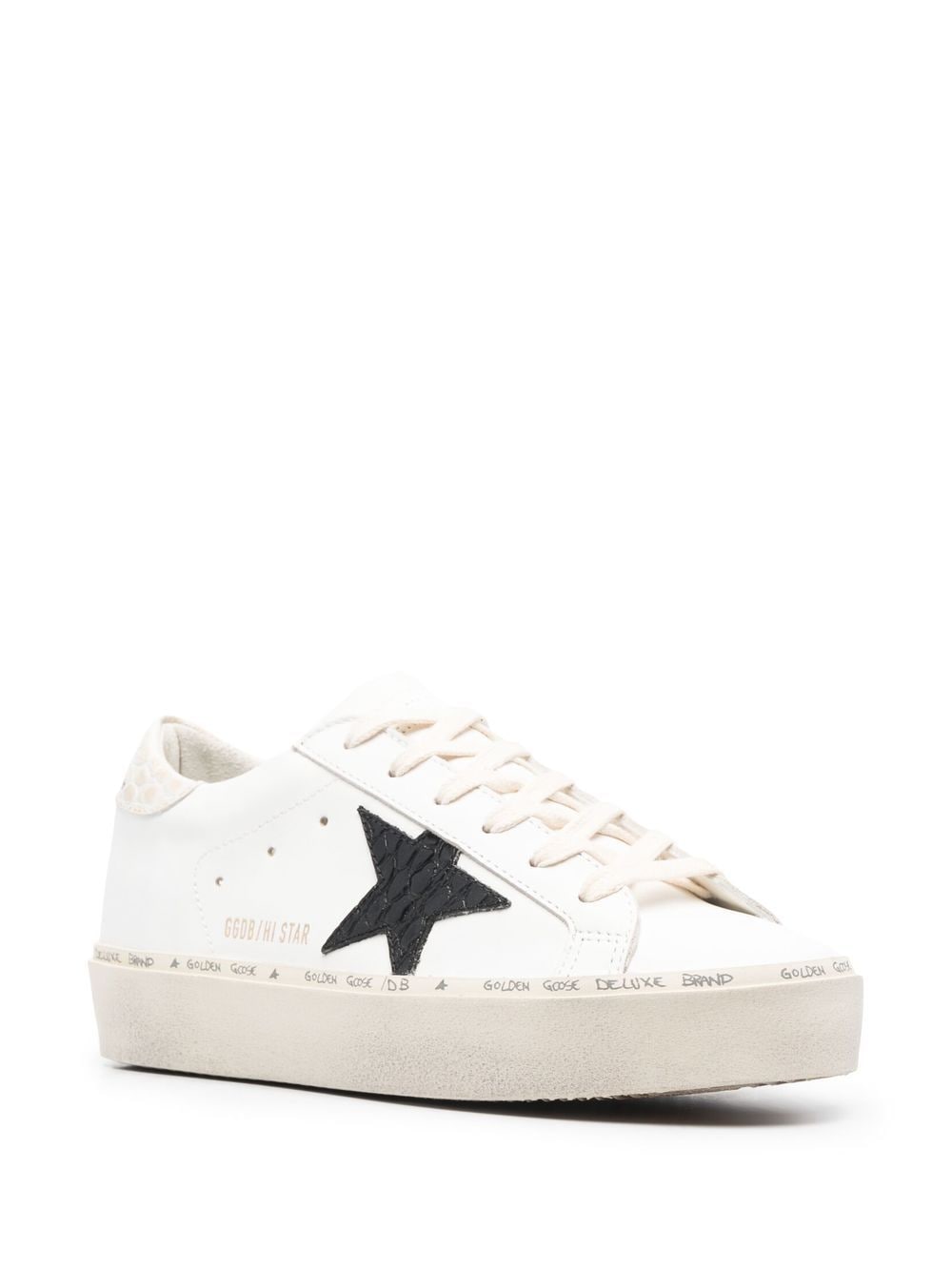 Golden Goose Hi Star White Leather Low-Top Sneakers image 3