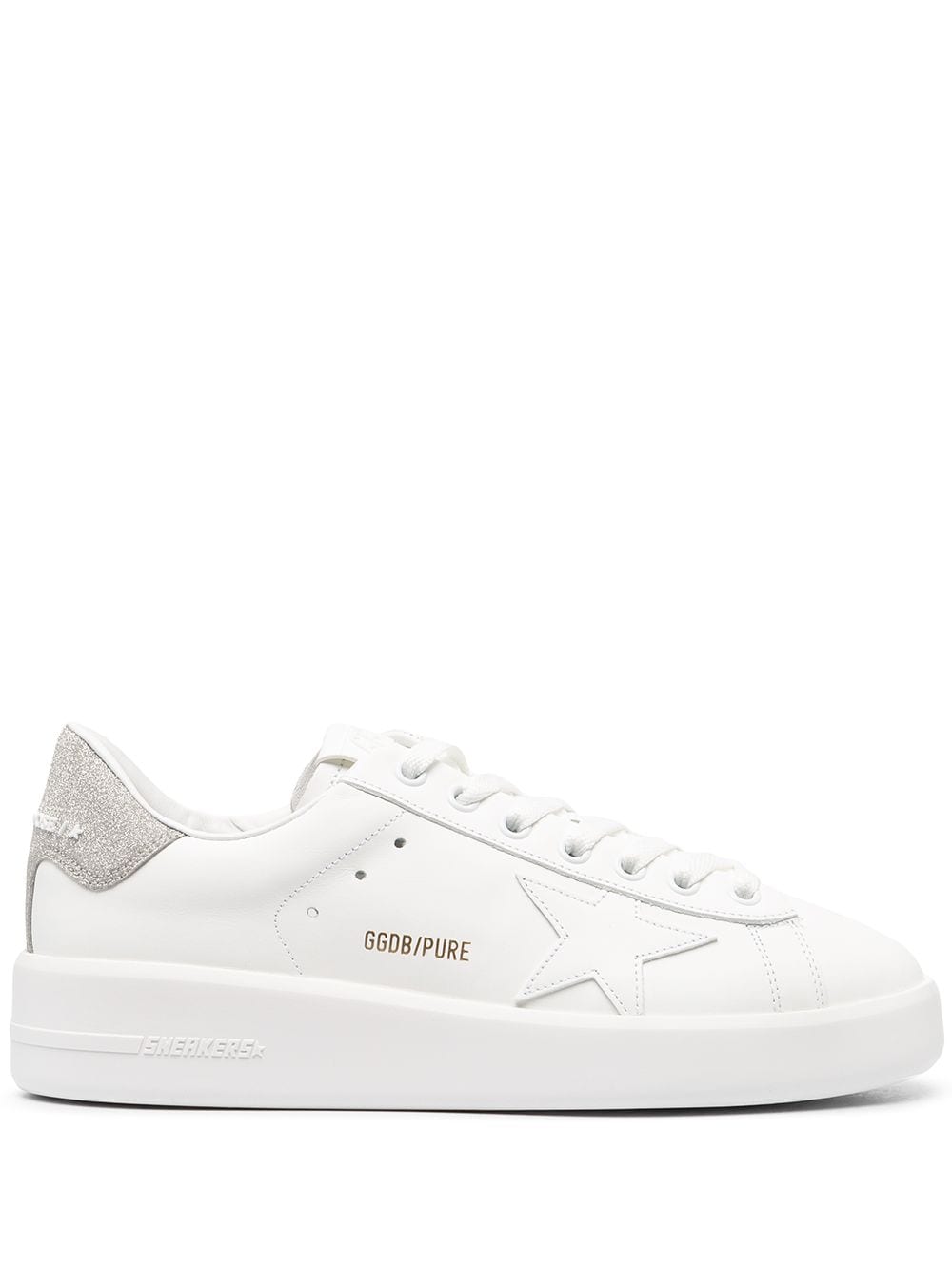 Golden Goose Women's Purestar White Leather Sneakers with Star Detail image 0