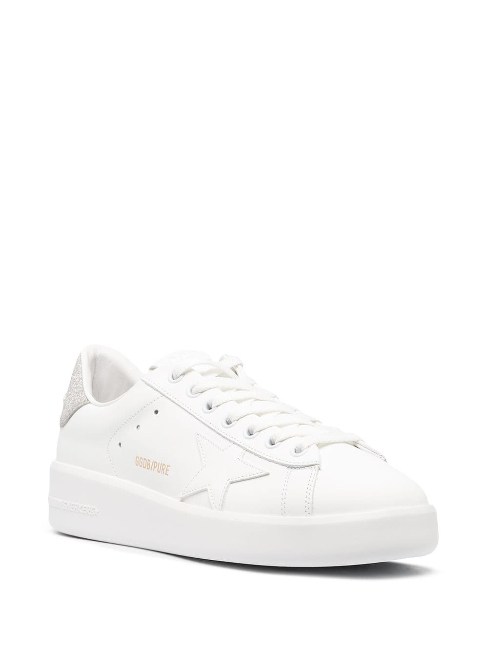 Golden Goose Women's Purestar White Leather Sneakers with Star Detail image 1