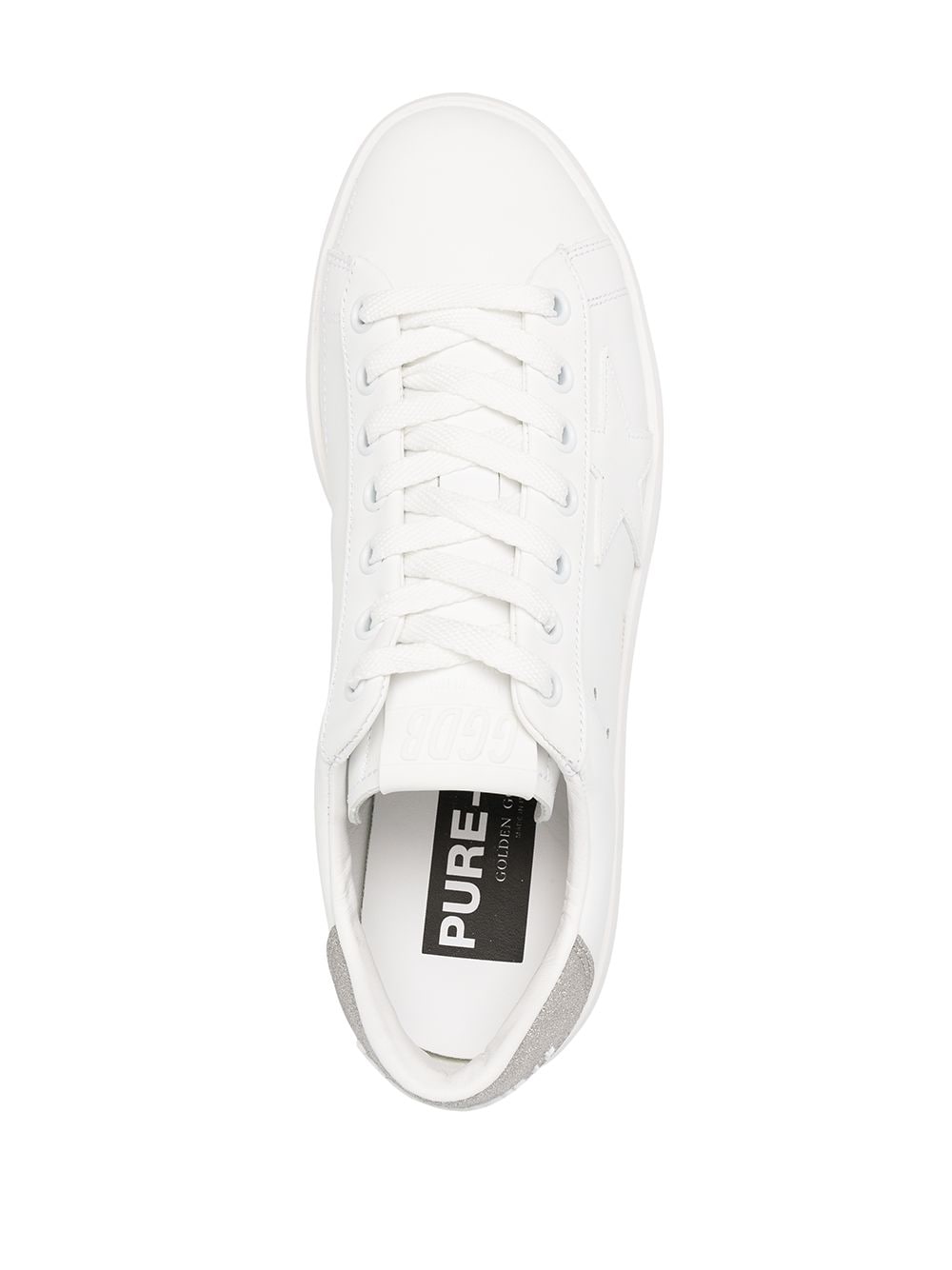 Golden Goose Women's Purestar White Leather Sneakers with Star Detail image 3