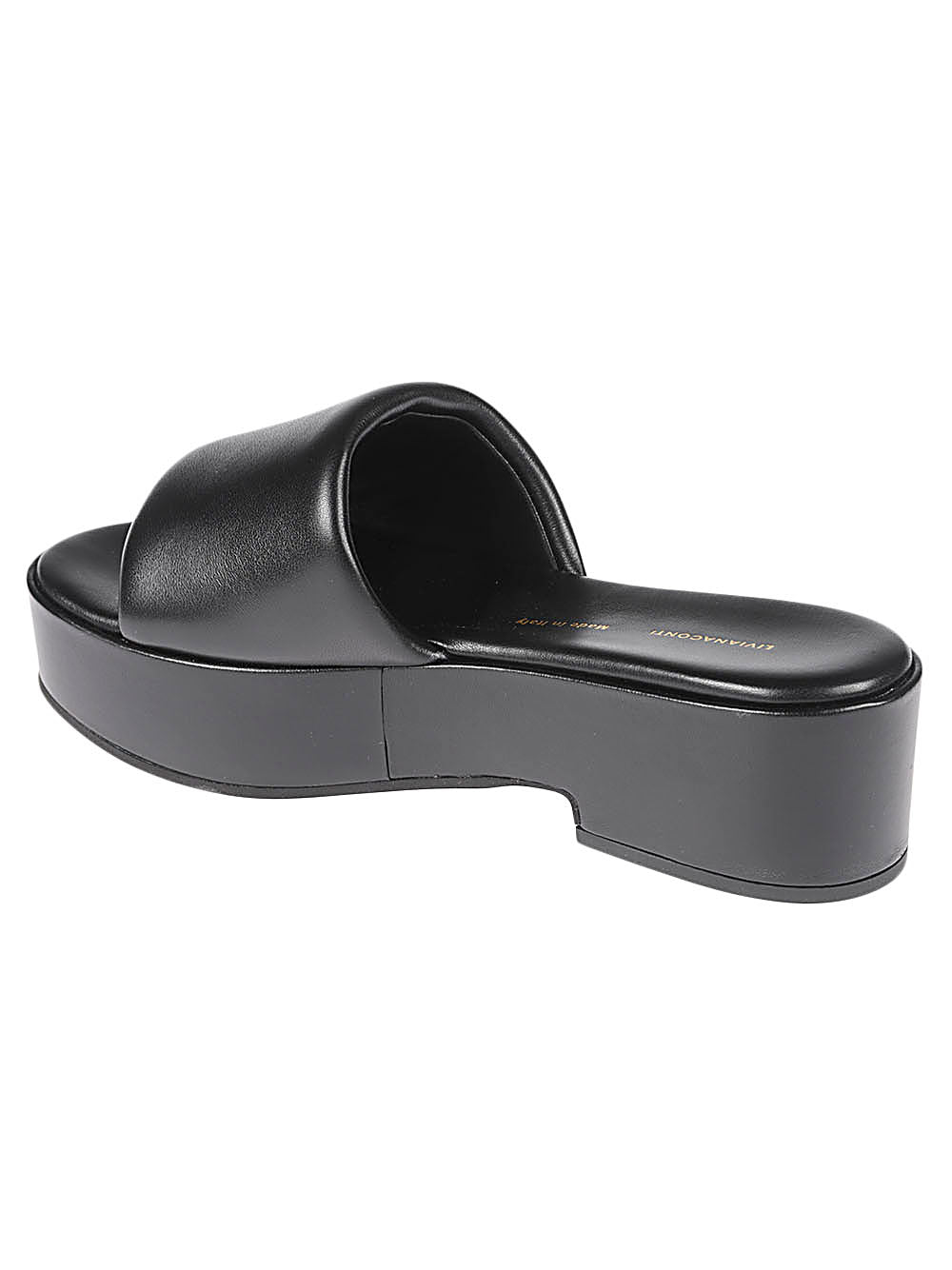 Liviana Conti Black Leather Platform Mules image 2