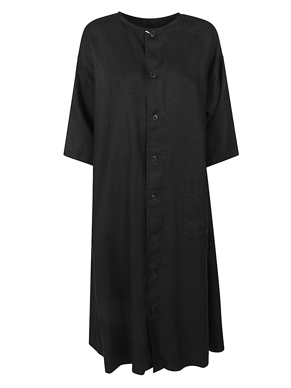 SARAHWEAR Black Linen Shirt Dress image 0