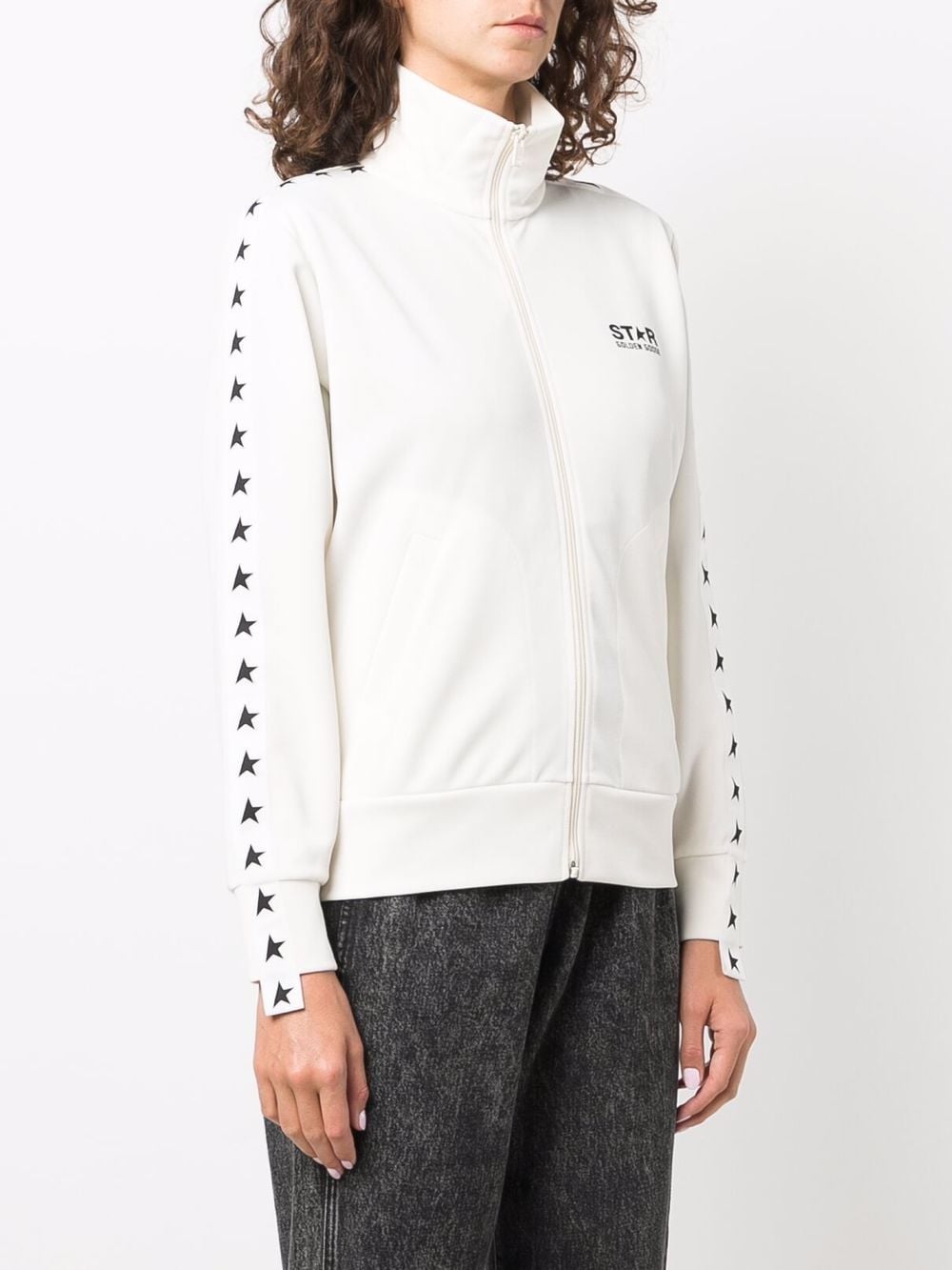 Golden Goose Star-Print Sweat Jacket - White image 3