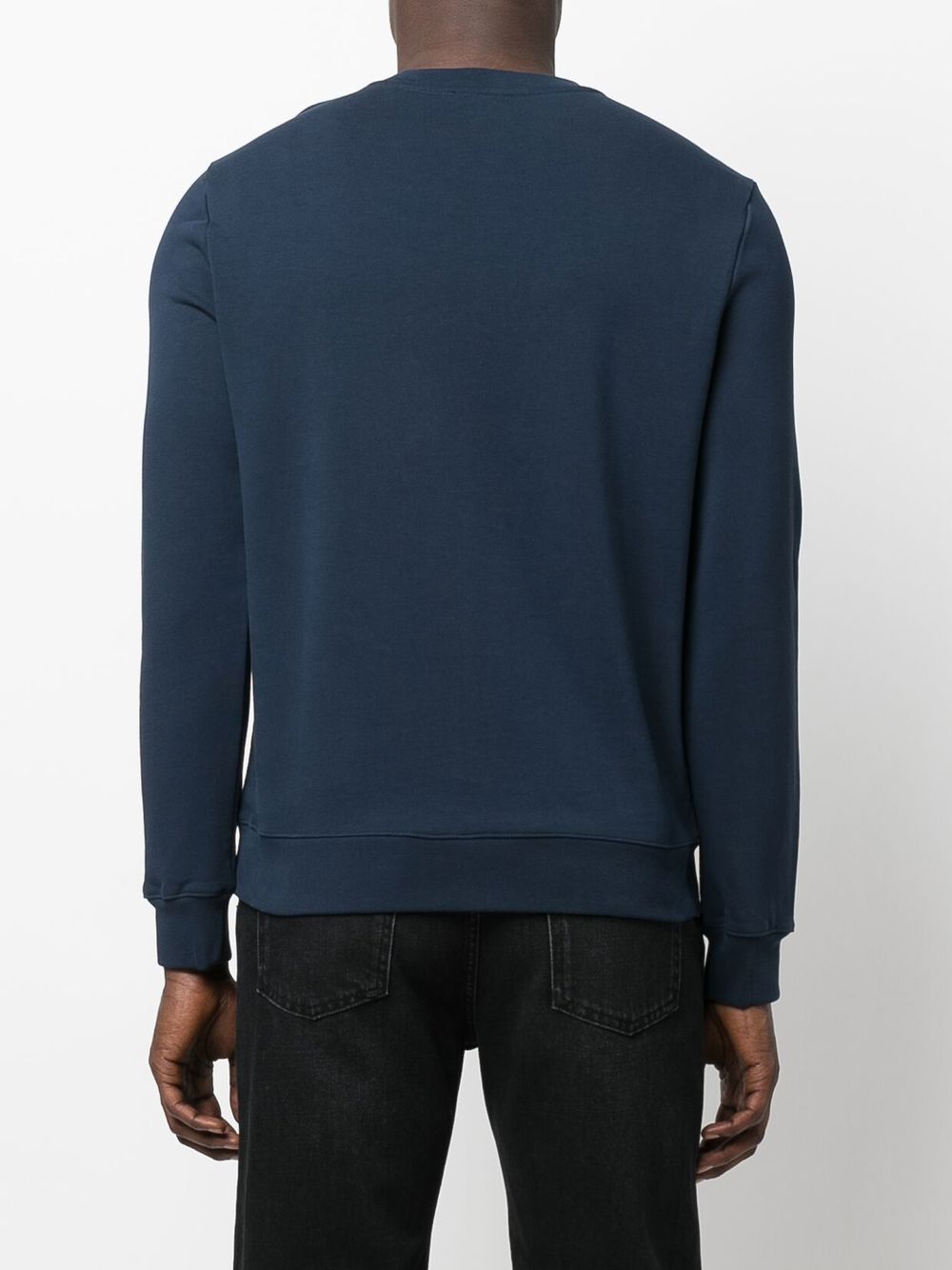 A.P.C. Navy Blue Organic Cotton Logo Print Sweatshirt image 4