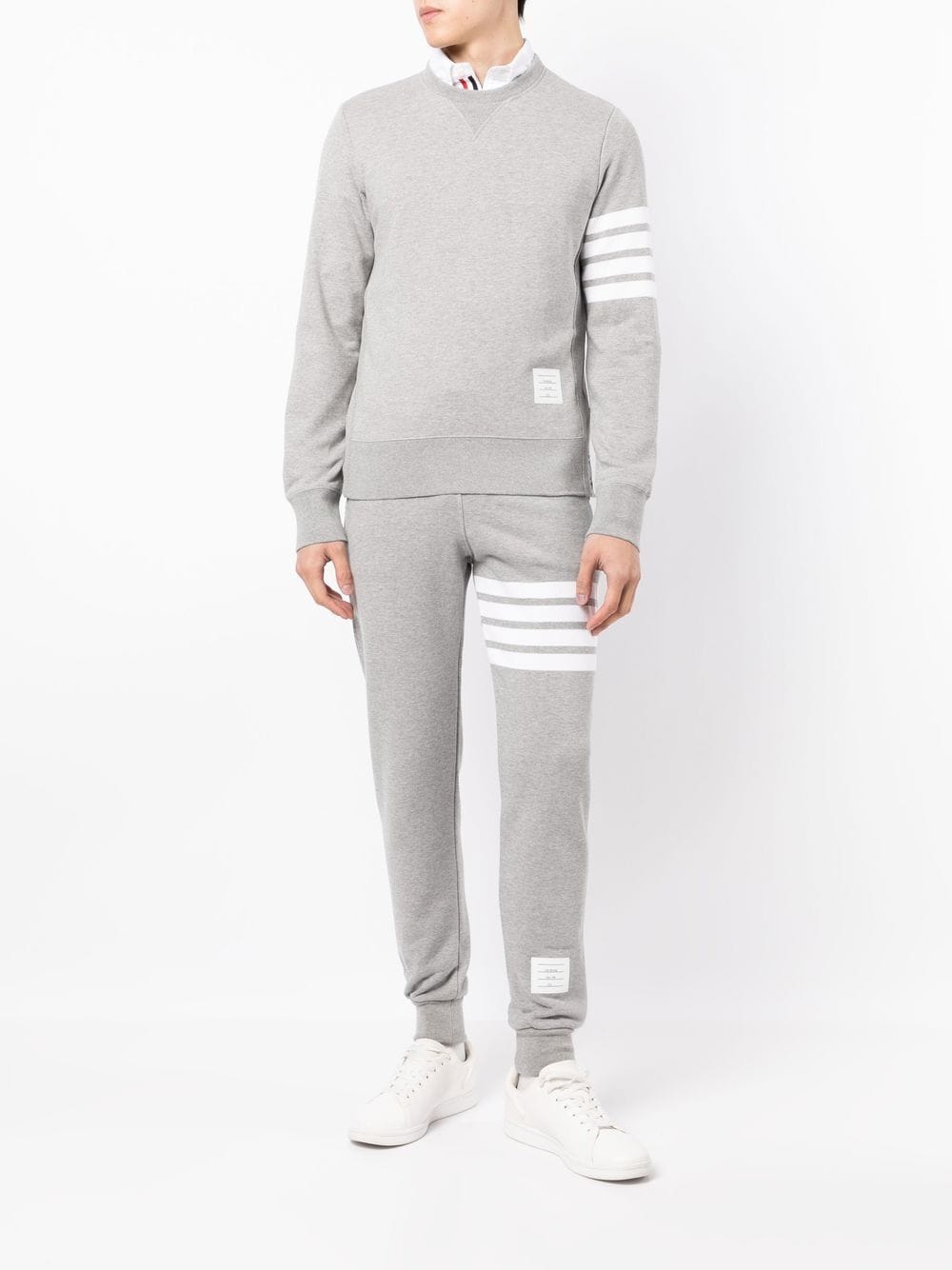 Thom Browne 4-Bar Stripe Grey Track Pants image 6