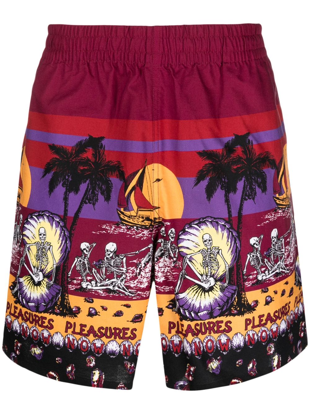 Pleasures Shorts Bordeaux image 0