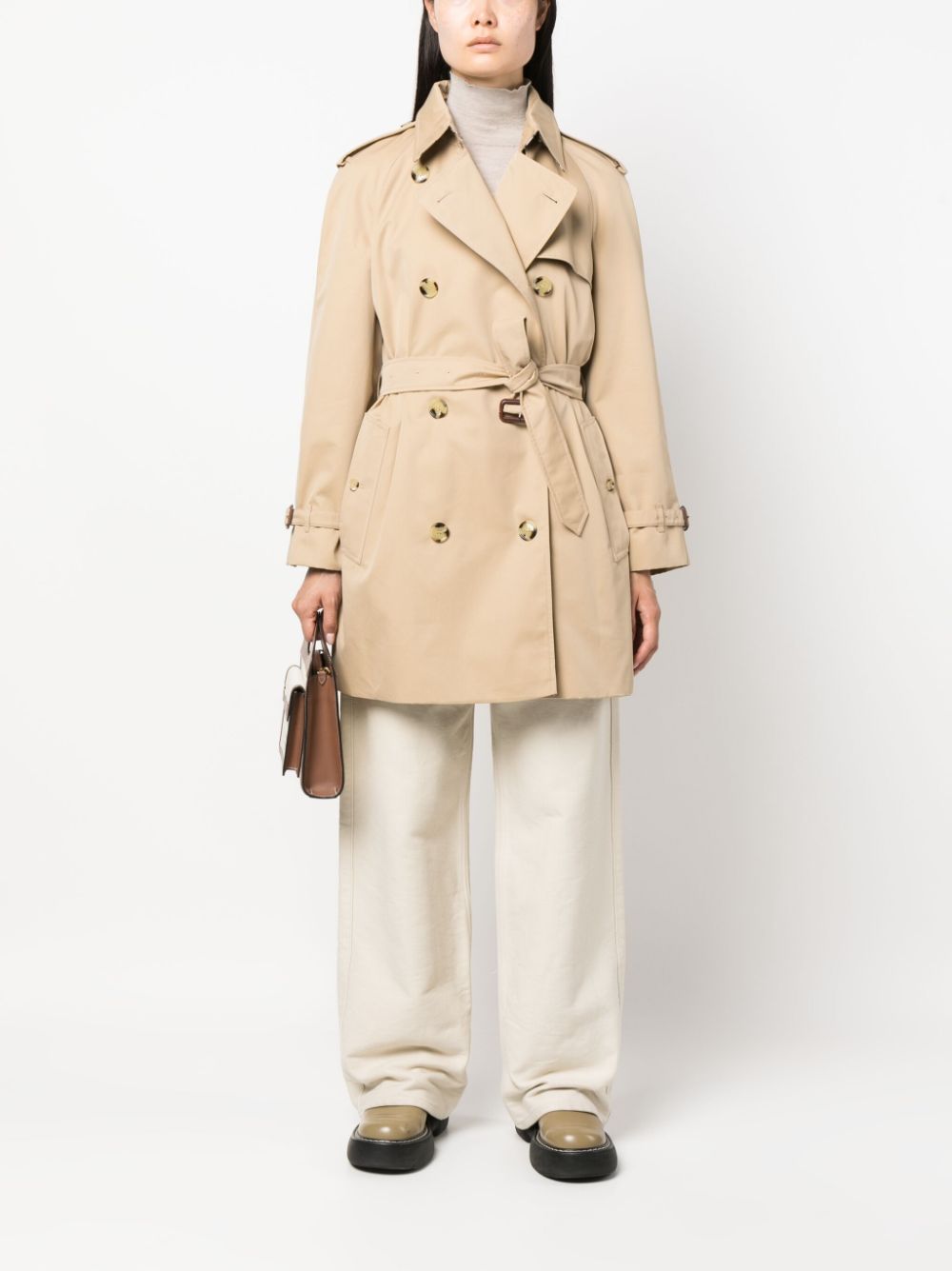 Burberry Beige Cotton Gabardine Trench Coat image 2