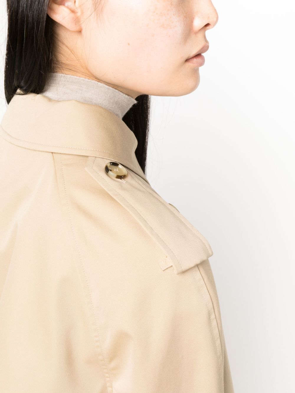 Burberry Beige Cotton Gabardine Trench Coat image 3