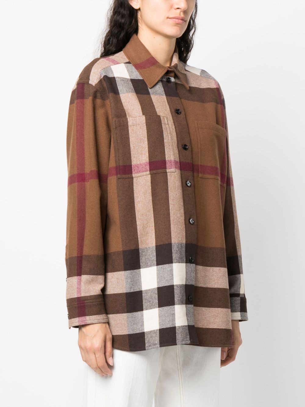 Burberry Men's Brown Check Flannel Shirt image 2