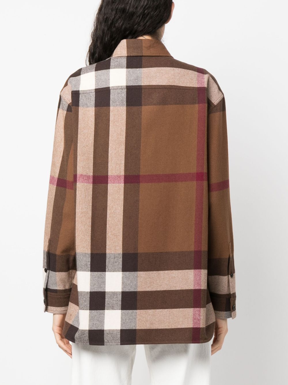 Burberry Men's Brown Check Flannel Shirt image 3